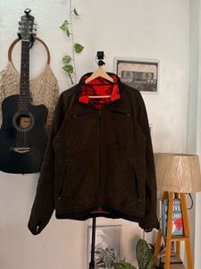 Red Camo Fleece Lined Jacket