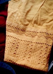 Yellow salwar with Lace Detail