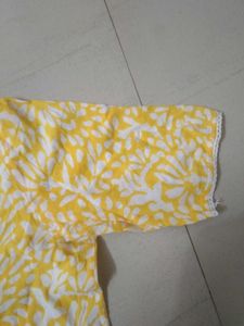 Embroidered Yellow Kurta