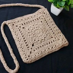 Handmade Crochet Granny Square Bag