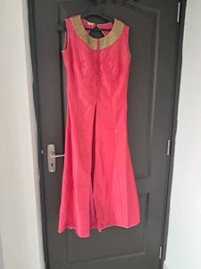 SALE: Coral Pink Embellished Dress