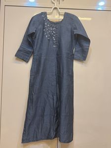 Elegant Blue Striped Kurta