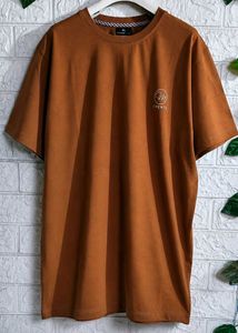 Men's Brown Graphic T-Shirt