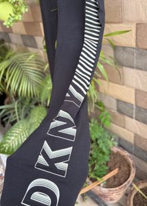 Black Active wear Leggings with Side Detail