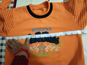 kids orange sweat shirt