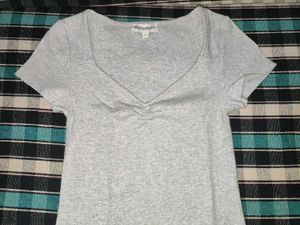 Gray Ribbed Knit dress