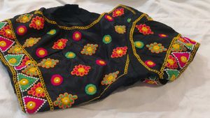 Embroidered Black Blouse