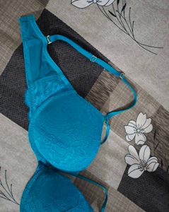 Beautiful Teal Lace Bra