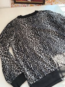 Leopard Print Bomber Jacket