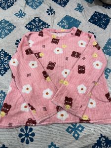 Cute Pink Bear Pajama Top