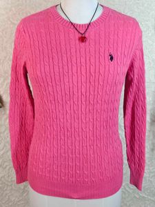 Us polo assn.  Pink Cable Knit Sweater