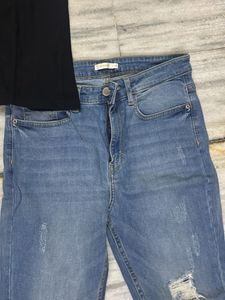 Classic Blue Ripped Jeans