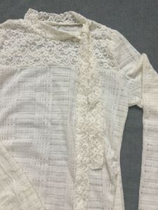 Elegant White Lace Blouse
