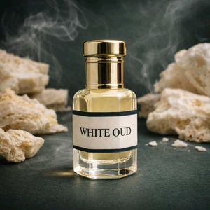 Premium White Oud Attar Perfume Bottle