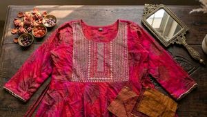four straight + anarkali suits  pant  sets