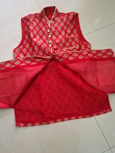 Red Brocade Waistcoat