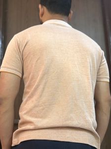 Men's Peach Polo T-Shirt
