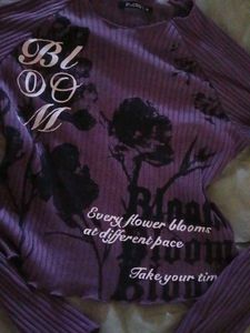 cute purple tops with designs