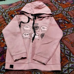 Peach  Graphic Hoodie