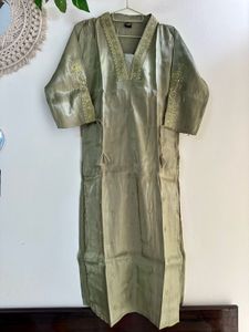 Mehndi gree/Olive Green Designer sleeve suit pant