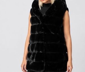 faux fur softest sleeveless vest jacket exported