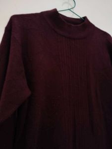 Burgundy Knit Turtleneck Sweater🎀🐥