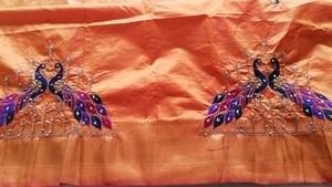 Designer Peacock Embroidered blouse