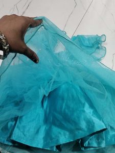 Cute Blue Flower Girl Dress