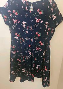 Chic Floral Print Fit &amp; Flare Dress