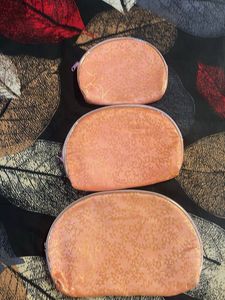 Black sling Bag &amp; 3 Peach Pouches