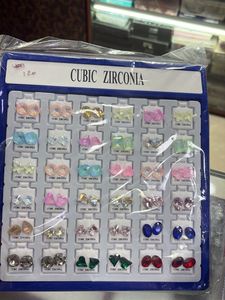Cubic Zirconia Earrings Set of 2 pick any