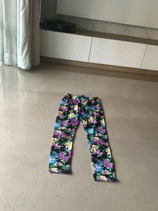 Vibrant Floral Print Pants