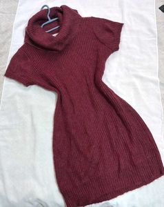 🎉Buy1 Get1 Free🎉Burgundy Turtleneck Sweater E