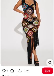 Boho Crochet Maxi Dress