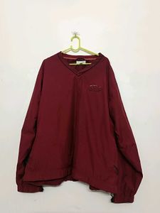 Men's Burgundy Pullover Jacket