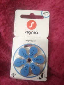 "Signia Hear Aid Batteries 675 No"....