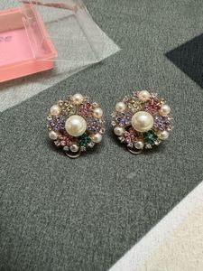 Colourful Pearl Floral Earrings