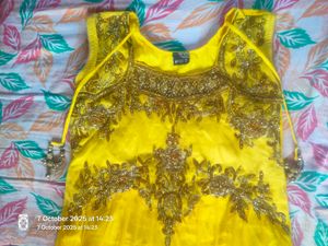 Yellow Embellished Kurta