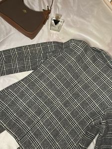 Plaid Double-Breasted Blazer