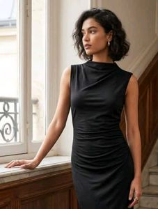 Elegant Black Sleeveless Maxi Dress(XXL)