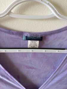 Lavender Tie-Dye Wrap Top