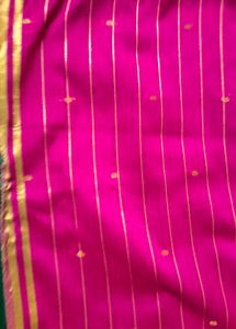 Zari Green Saree with Pink Pallu