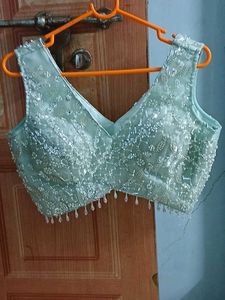 Embroidered lahenga choli.
