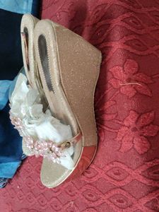 Sparkling Embellished Wedge Heels
