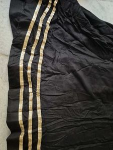 Elegant Black Lehenga with Gold Lace