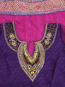 Vibrant Pink &amp; Purple Lehenga Choli