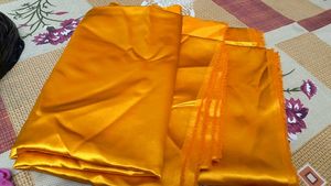 Premium Mustard Yellow Satin Fabric 5.5 mtr
