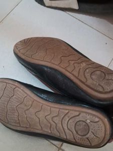 Black Leather Loafer Flats