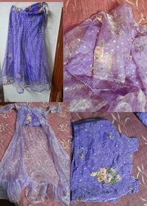Purple Floral Embellished Dress
