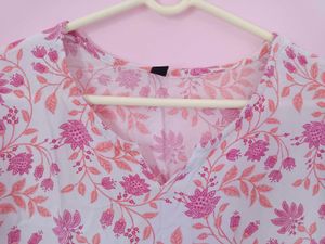 Floral Print V-Neck Tunic